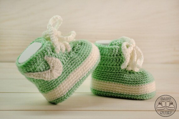mint green baby shoes