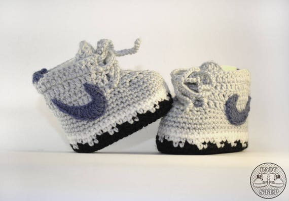 Grey knitted baby booties newborn infant booties 3-6 6-9 | Etsy