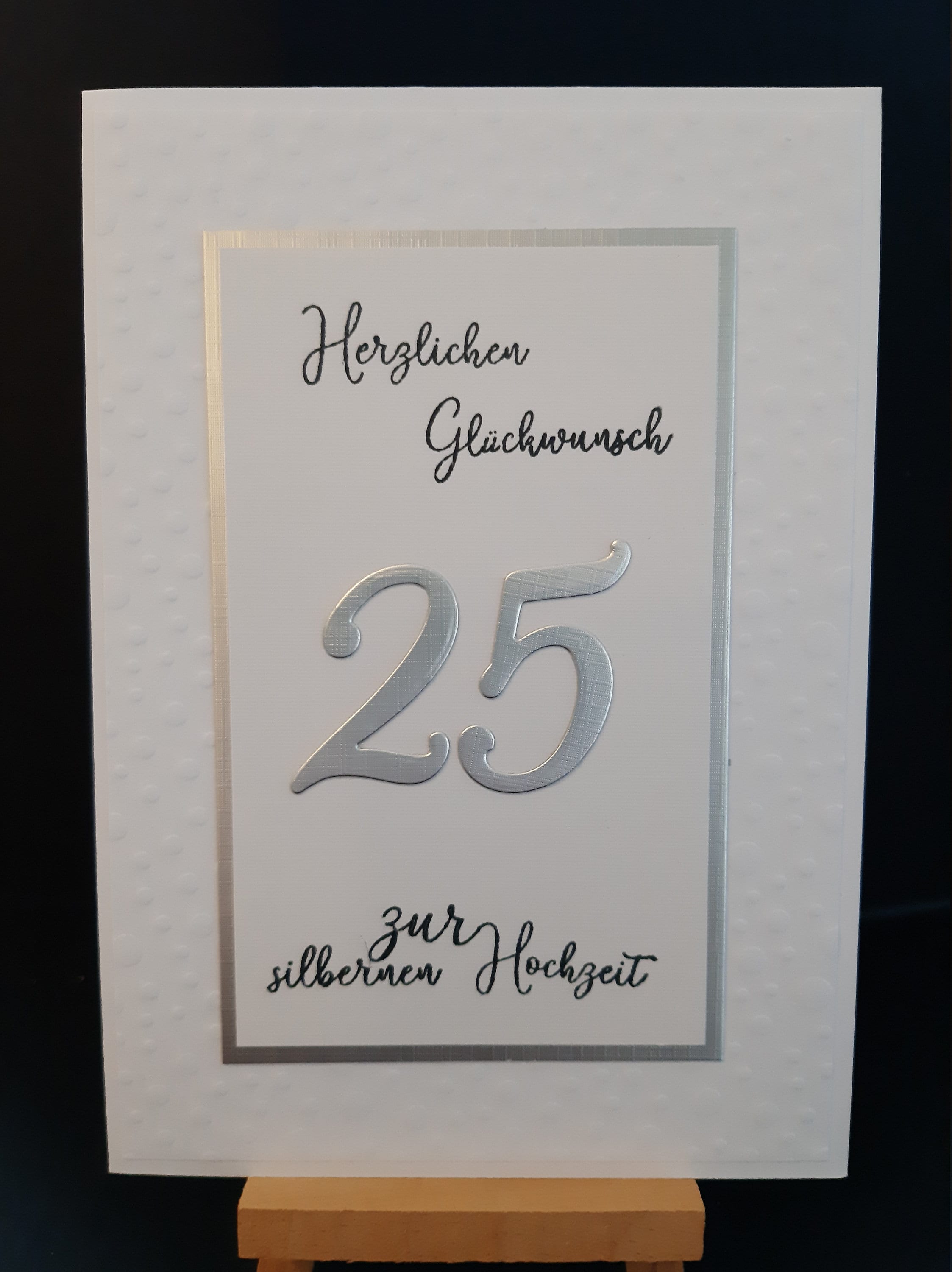 1 Glückwunschkarte zur silbernen Hochzeit 908123 Etsy.de