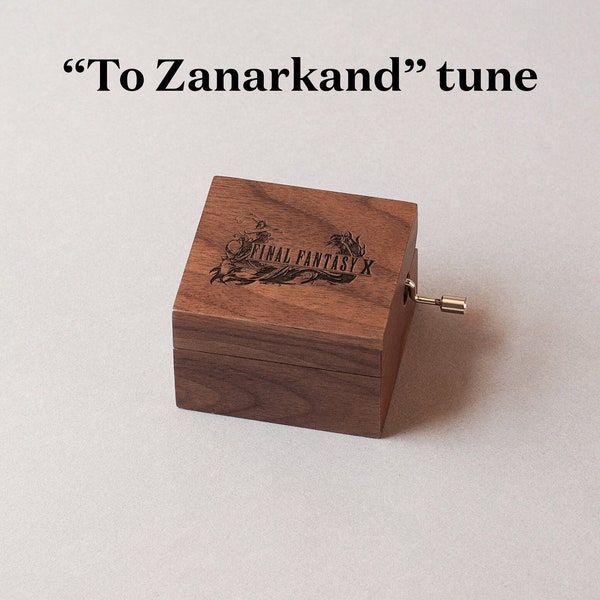 Final Fantasy X Music Box | To Zarankand mechanism | Walnut natural wood