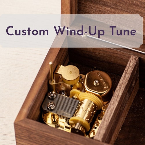 Custom Song Music Box Custom Tune Windup or Crank Mechanism Etsy