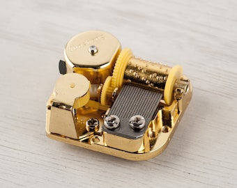 Wind Up Music box Mechanism | Automatic Golden 18 notes movement | Perfect for DIY gifts | Perfect sound quality - New version improved