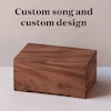 Personalized Music Box | Small Vintage Wooden Music Box | Walnut ...