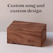 Personalized Music Box | Small Vintage Wooden Music Box | Walnut ...