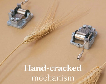 Music box mechanism | Hand cranked 18 notes and cylinder mechanism | Perfect for DIY gifts