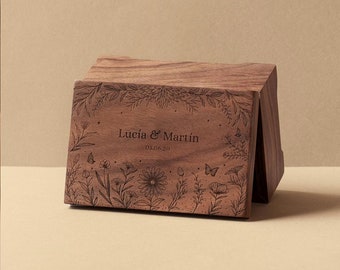 Custom Anniversary Music Box | Enchanted forest music box | Jewelry Wooden Box | Custom Design | Crank or Wind-up mechanism