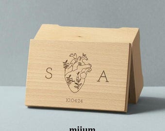 Heart & Plants Music Box | Miium Brand | Custom Song | Custom design | Personalized music box | Anniversaries, Flowers and plants, Musi...