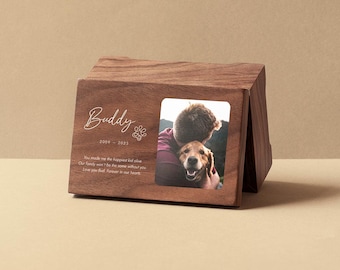 Aangepaste hond Memorial muziekdoos | Aangepaste melodie en ontwerp voor het herinneren van geliefde huisdieren | Huisdier verlies sympathie geschenk