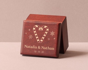 Christmas Music Box | Candy Cane Music Box | +80 tunes available | Personalized Gift for him or her