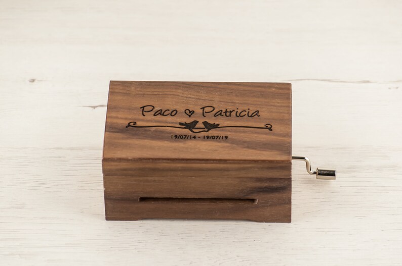 Custom Song & Laser Engraved Music Box Personalized Engraved Etsy