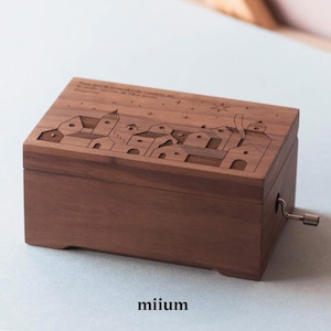 Custom Music Box | Music Village Music Box | Inspired by Mamma Mia | Jewelry Wooden Box | Custom Design | Crank or Wind-up mechanism