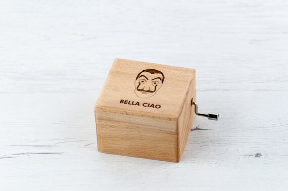 Bella Ciao Music Box La Casa De Papel Natural Beech Wood Money