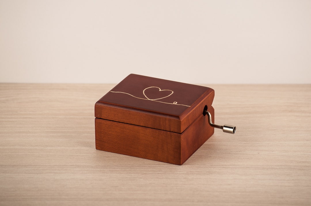 Custom Music Box With Heart Fine Engraved Music Box 60 Tunes Available