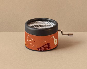 Caja de música con diseño de jazz: regalo perfecto para un amante del jazz