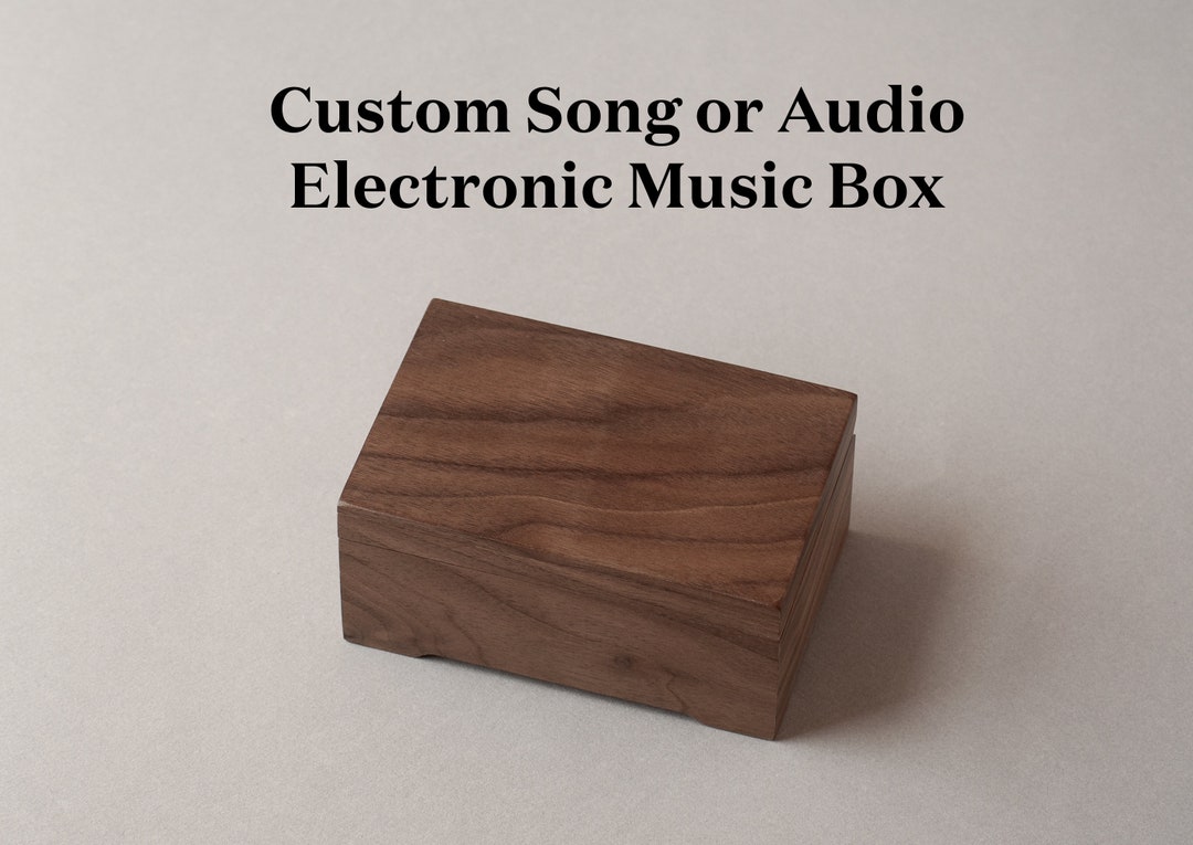 Custom Melody Electronic Music Box Any Length of the Audio Clip Rechargeable USB Sound Mechanism Wooden Music Box Etsy Canada