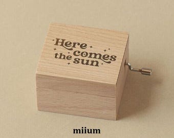 Miium® Here Comes The Sun Music Box | Custom Song | Custom design | Personalized music box |  | Unique Gift