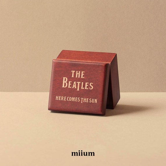 Fine Engraved Wooden Music Box Here Comes the Sun the Beatles. Etsy UK