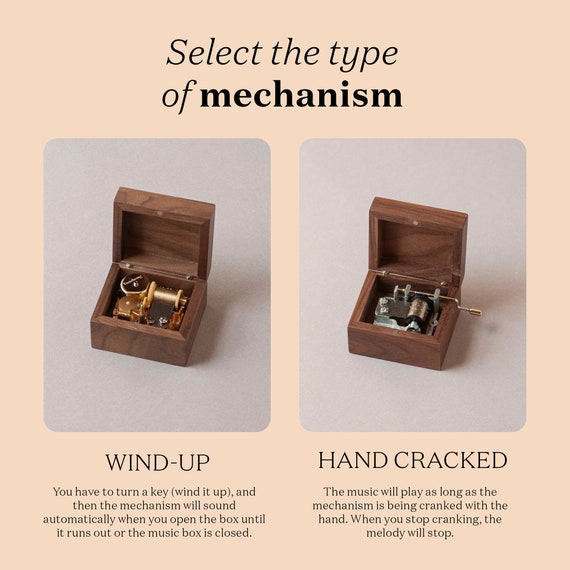 Personalized Music Box | Custom Anniversary Gift | +50 Tunes