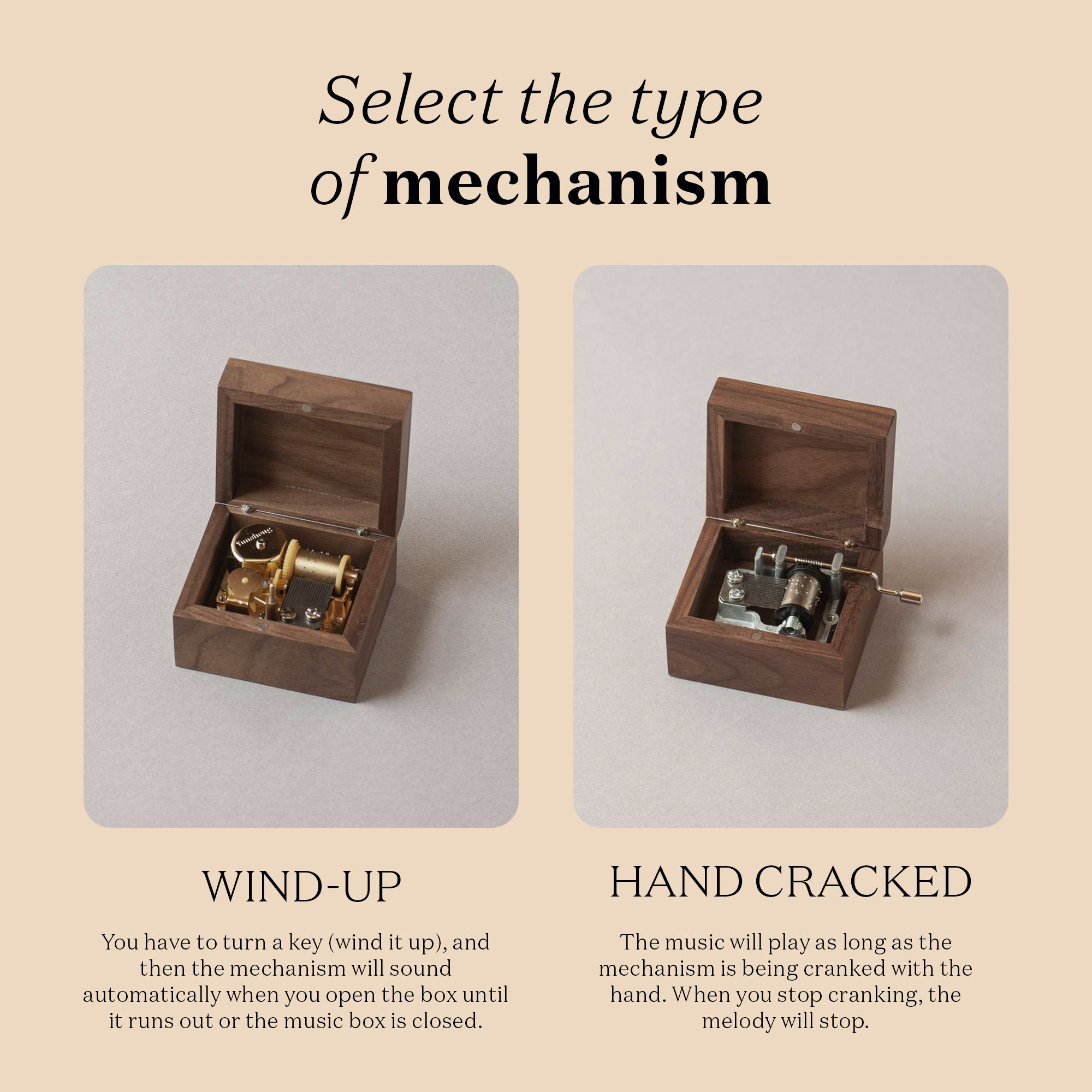 Personalized Music Box | Custom Anniversary Gift | +50 Tunes
