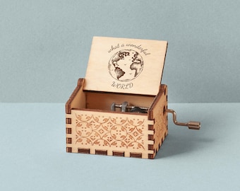 What A Wonderful World Music Box | Louis Armstrong Music Box | Handcrafted wooden box