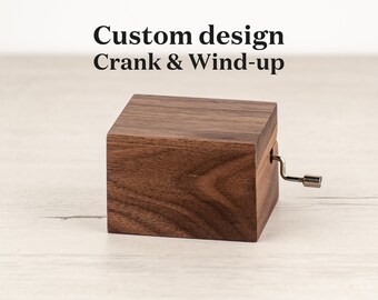 Natural Wooden Music Box with Customizable Photos Wind Up Music Box for Friends,Spouse,Kids Walnut, Tone:You are My Sunshine Natural Wooden Music Box with Customizable Photos Wind Up Music Box for Friends,Spouse,Kids Walnut, Tone:You are My Sunshine