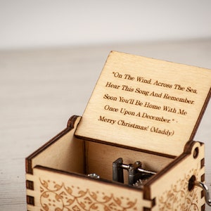 Custom Music Box 60 tunes to choose Anniversary or Best friends gift Personalized music box for her or him Handcrafted wooden box image 3