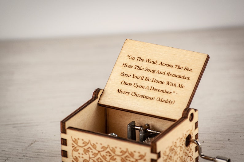 Custom Music Box 60 tunes to choose Anniversary or Best friends gift Personalized music box for her or him Handcrafted wooden box image 3