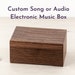 Custom Melody Electronic Music Box | Any length of the audio clip | Rechargeable USB sound mechanism | Wooden Music Box 