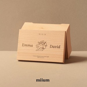 Personalized Anniversary Music Box | Valentines Day Romantic Gift | Cupid Music Box | Custom Design | Crank or Wind-up mechanism