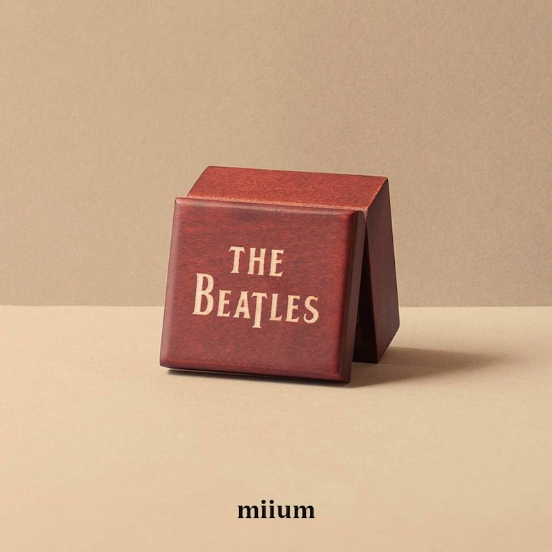 The Beatles Fine Engraved Wooden Music Box. Tunes: Here Comes the Sun ...