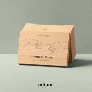 Personalized Anniversary Music Box | Adan Creation Design | Jewelry Wooden Box | Custom Design | Crank or Wind-up mechanism