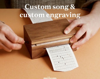 Custom Song & Laser Engraved Music Box | Personalized engraved design | Your own melody | Perfect sound and engraving