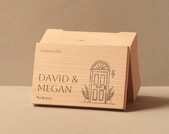 Established Couple Music Box | Wedding or Anniversary Gift | Jewelry Wooden Box | Crank or Wind-up mechanism
