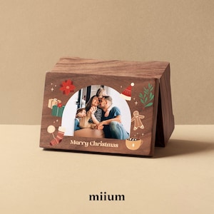 Christmas Music Box | Merry Christmas Family Keepsake | Personalized Holiday Gift | Jewelry Wooden Box | Crank or Wind-up mechanism