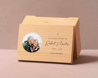 Custom Memorial Music Box | Personalized Melody & Design for Remembering Loved Ones | In Loving Memory Keepsake