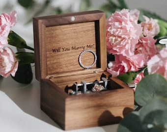 Custom Music Box for Marriage Proposal | Personalize Design & Melody | Will You Marry Me Keepsake, Romantic Proposal Gift