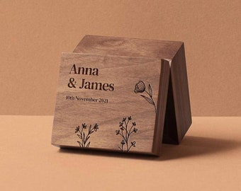 Personalized Music Box | Custom Gift for friends | +80 tunes | Text and plants design | Gift for St. Valentine's day or birthday