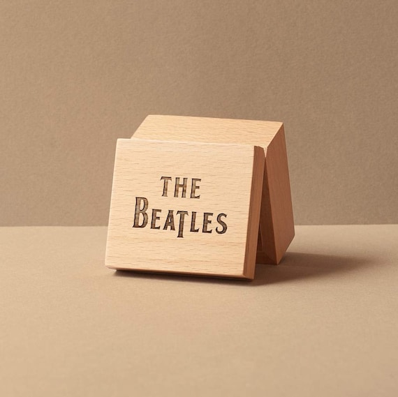 The Beatles Music Box | Natural Wooden Box | 9 Different Tunes - Etsy