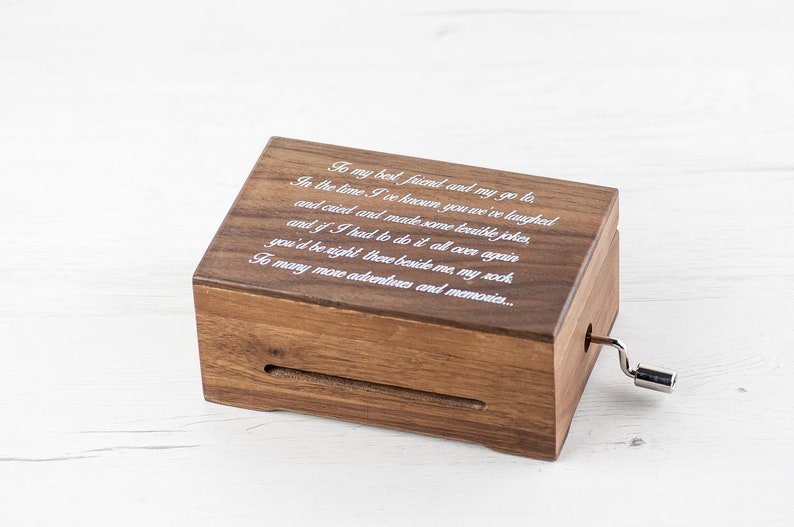 Custom Song & Laser Engraved Music Box Personalized Engraved Etsy