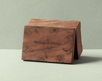 Custom Anniversary Music Box | Madreselva Design | Jewelry Wooden Box | Custom Design | Crank or Wind-up mechanism
