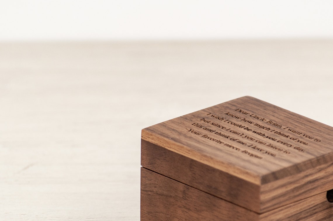 Personalized Music Box Small Vintage Wooden Music Box Etsy