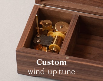 Custom Song Music Box | Custom tune Wind-up or Crank Mechanism |  Cylinder Mechanism