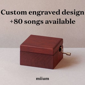 Custom Music Box | Engraved and personalized music box | Wooden music box for anniversary