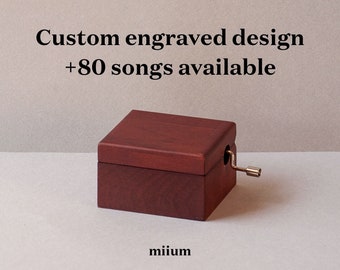 Custom Music Box | Engraved and personalized music box | Wooden music box for anniversary