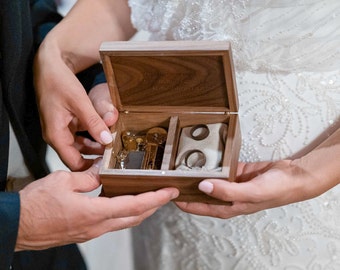 Personalized Wedding Ring Music Box | Unique Design and Melody for Engagement, Anniversary, and Proposal | Bridal Ceremony Keepsake