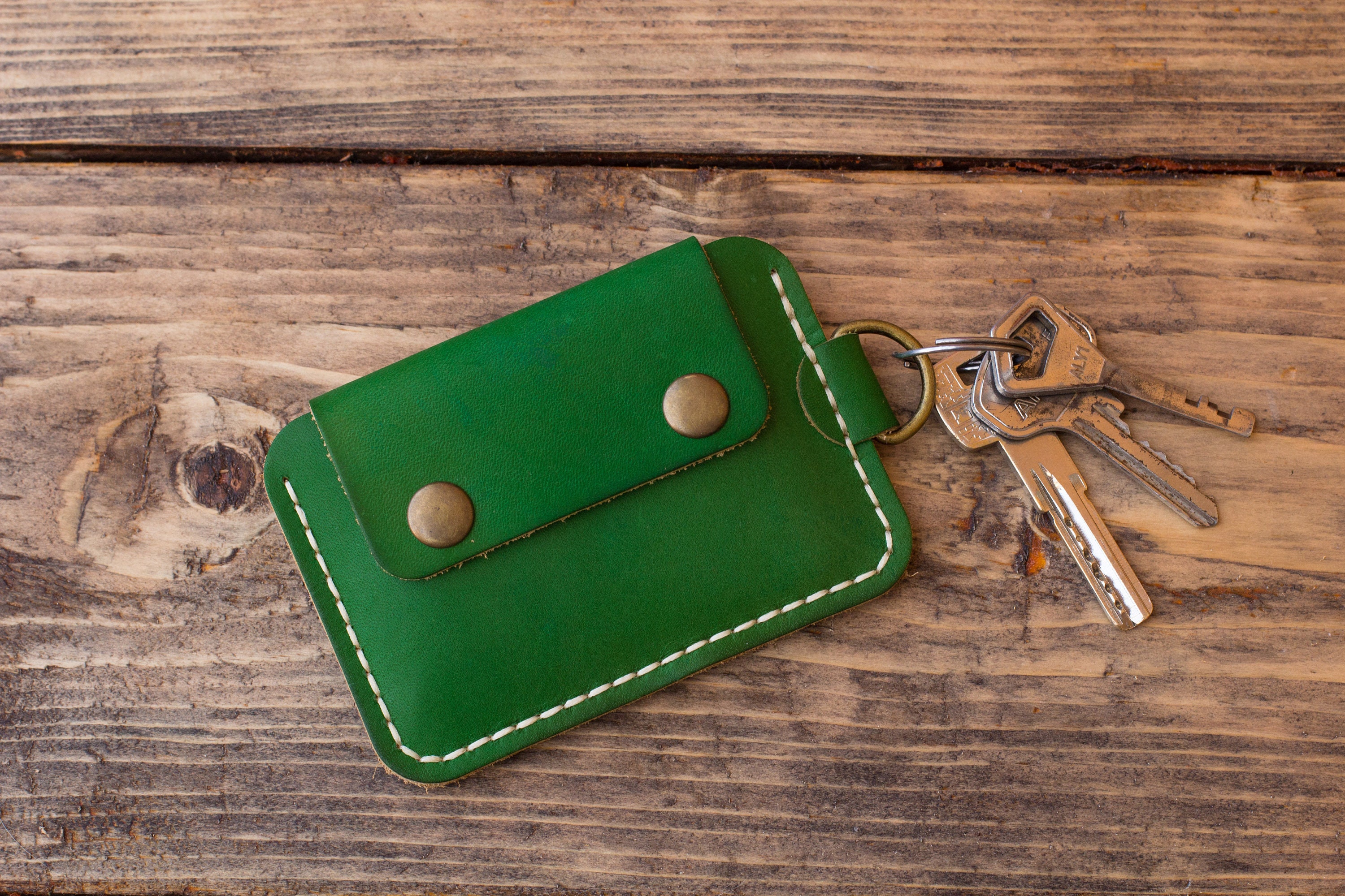 Green keys holder wallet / Key wallet / Green key ring wallet Etsy