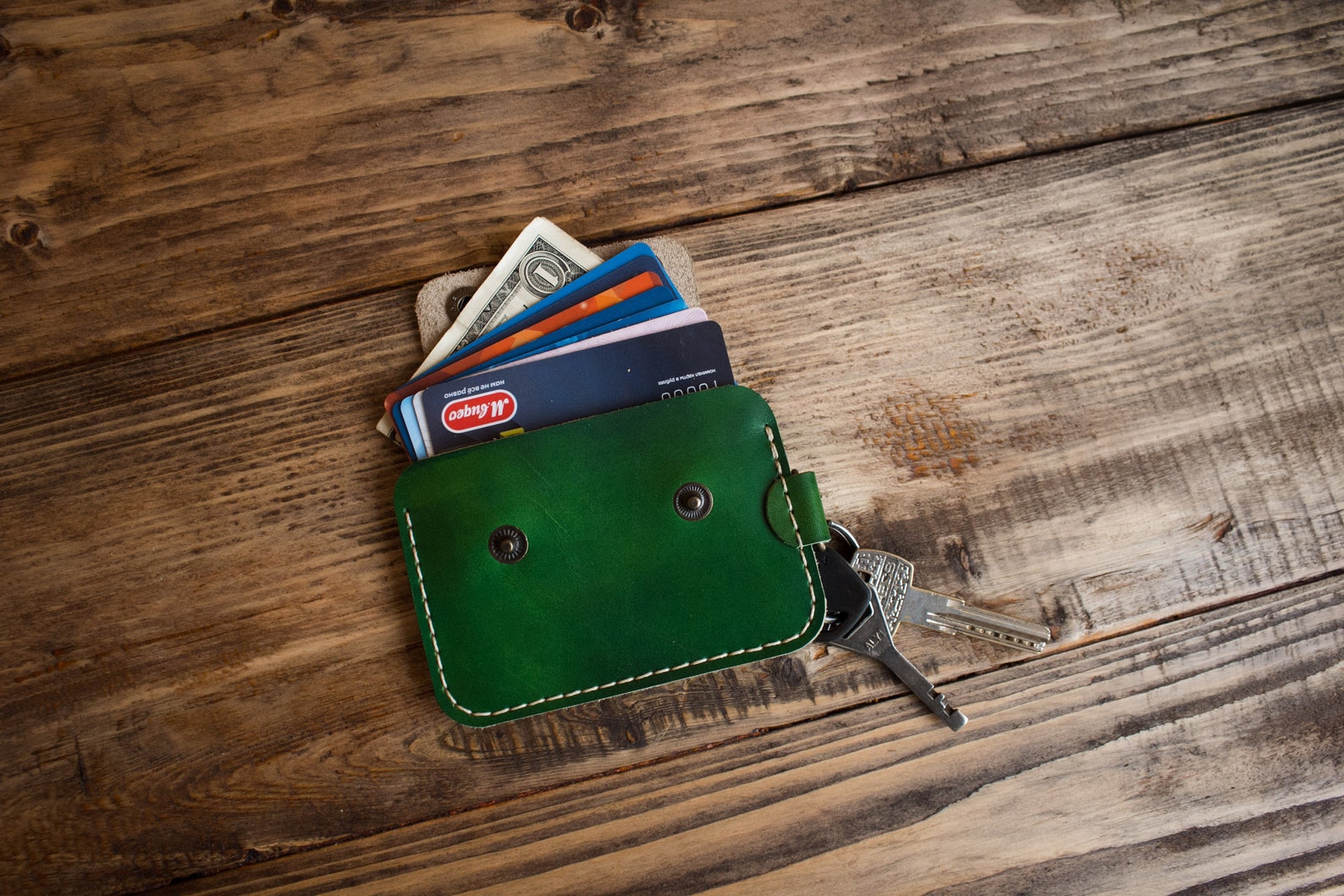 Green keys holder wallet / Key wallet / Green key ring wallet Etsy