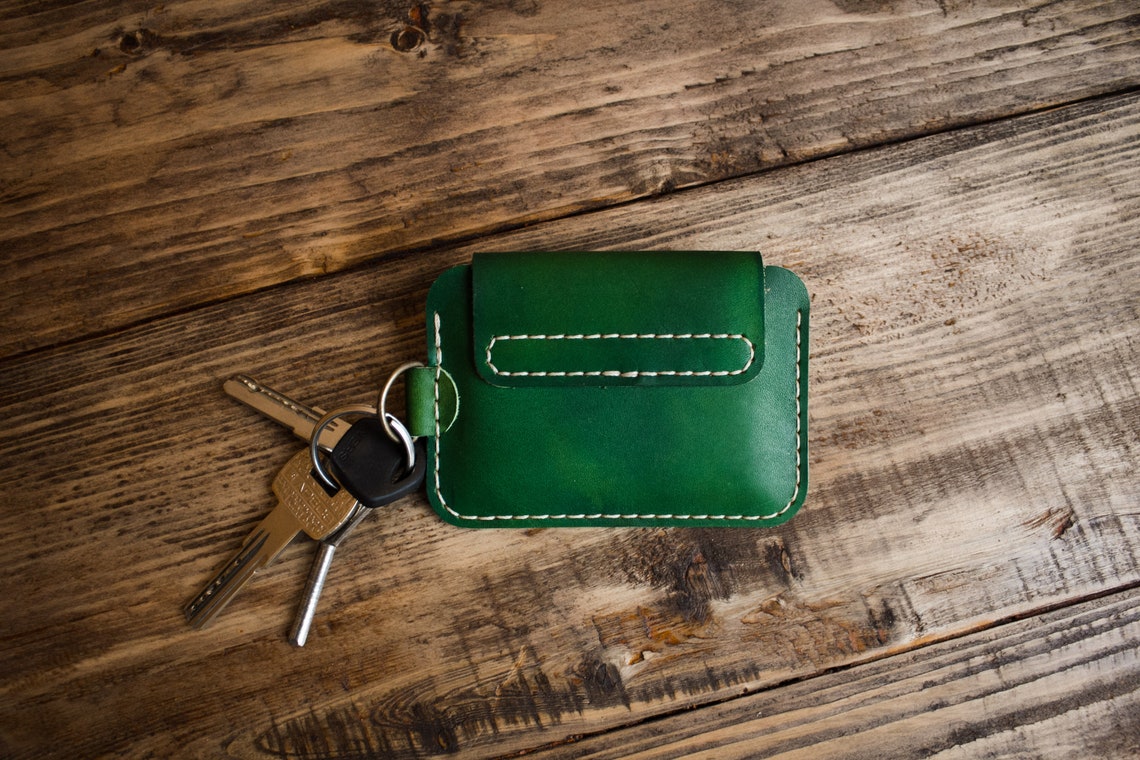 Green keys holder wallet / Key wallet / Green key ring wallet Etsy