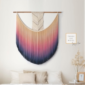 Modern Macrame Wall Art , Goddess of Dawn wall hanging - AURORA