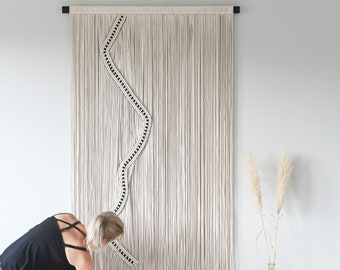 Tall Minimalistic Textile Art Tapestry - 'Evelyn'